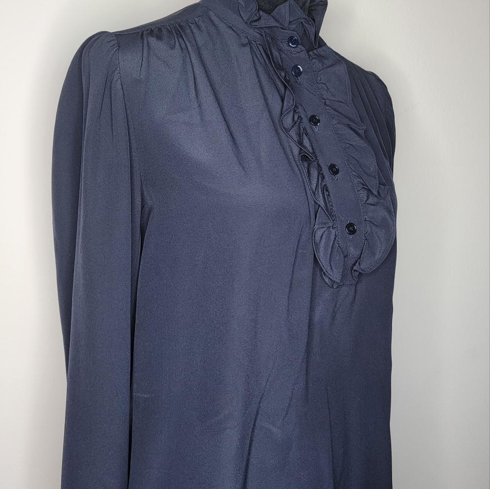 Stella McCartney Meredith blouse Size S  Navy Blue - Picture 3 of 16